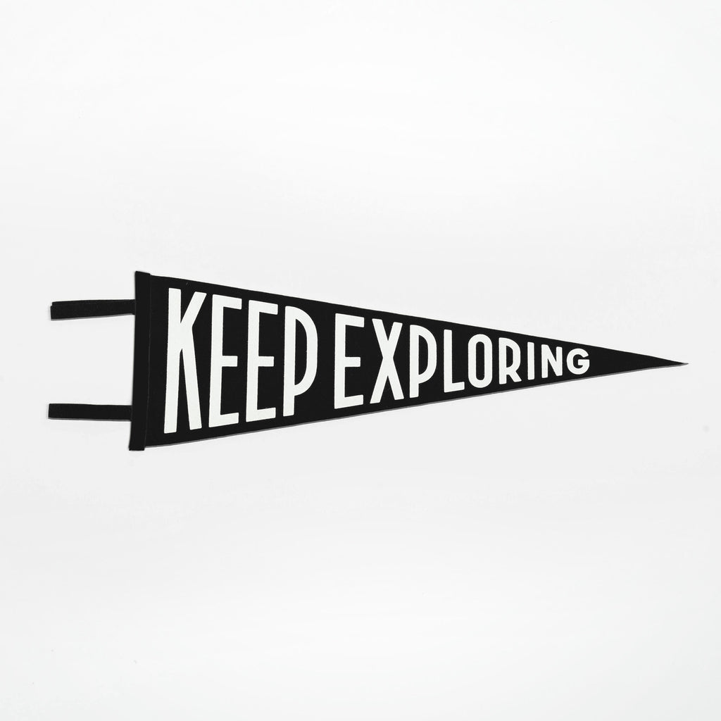 Keep Exploring Pennant (Black)