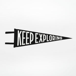 Keep Exploring Pennant (Black)