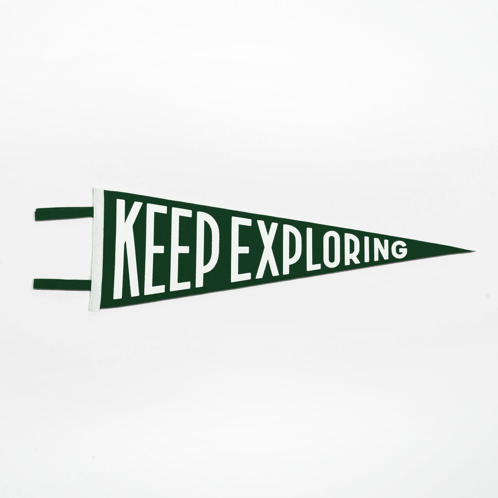 Keep Exploring Pennant (Green)